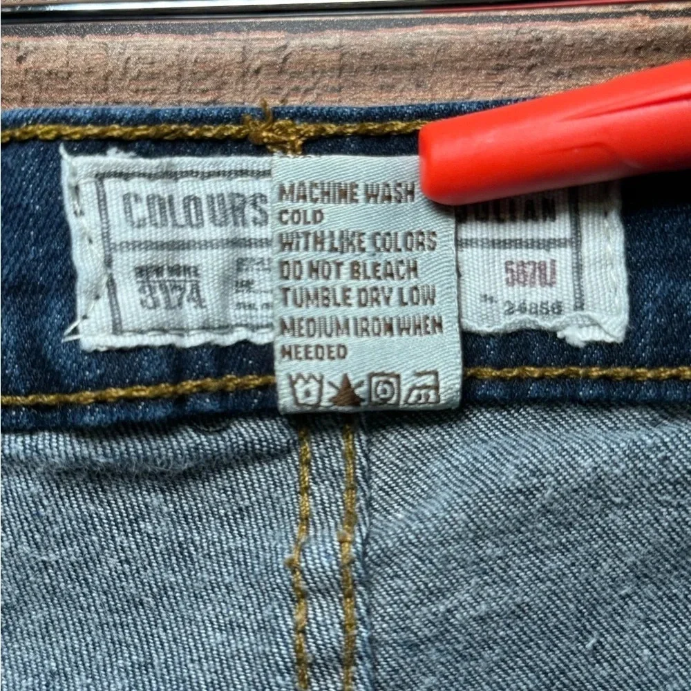 Colours by Alexander Julian Men's size 36 x 30 Dark Denim Stretch Casual